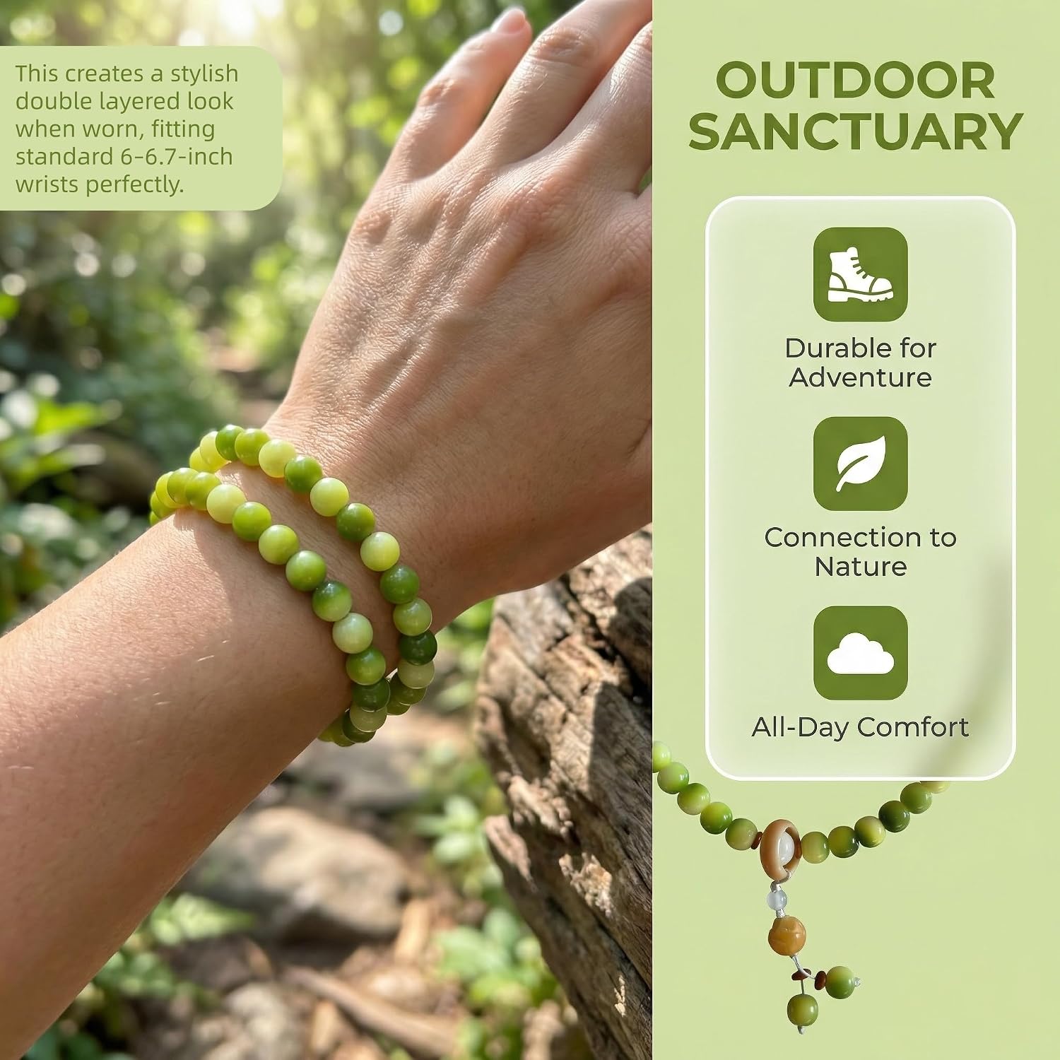 Natural Bodhi Seed Bracelet for Women, 9mm Handmade Prayer Beads - 4-in-1 Convertible Design for Bag Charm, Phone Decor & Meditation, Meaningful Present
