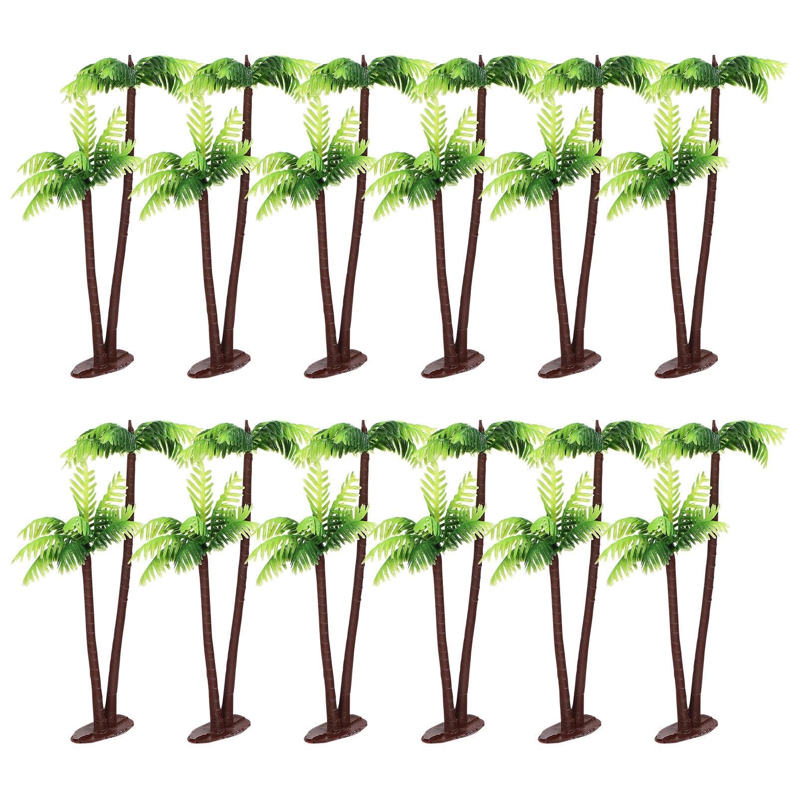 TOYANDONA 12pcs Artificial Miniature Palm Trees - Mini Coconut Tree Decor, Tropical Mini Palm Bonsai Model for Diy Micro Landscape, Cake Topper, Dollhouse Decoration
