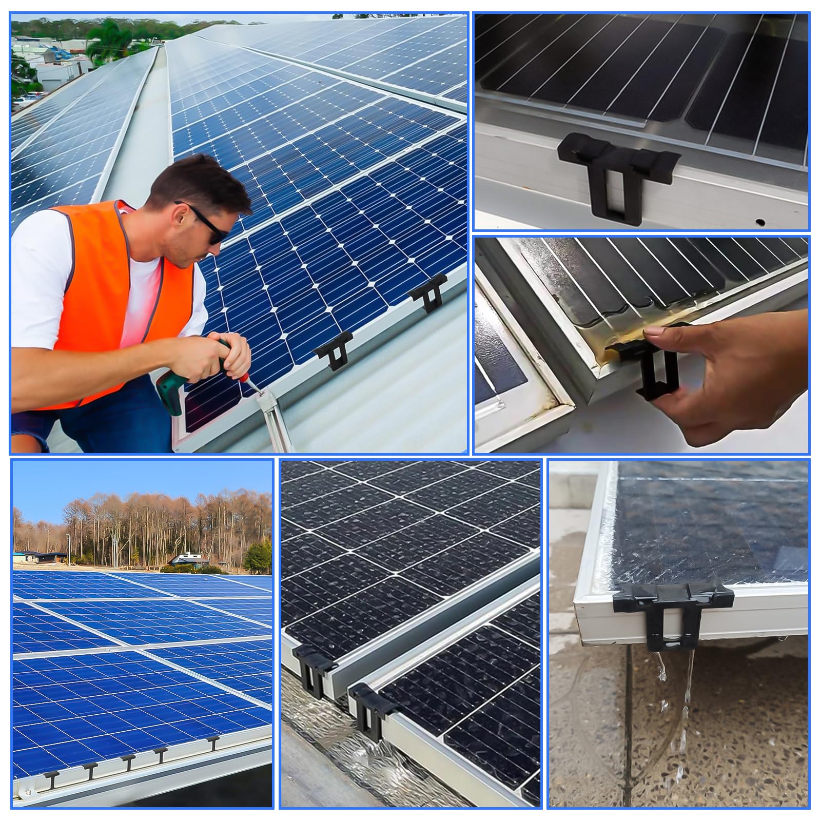 30 Clip Per Drenaggio Pannelli Solari - Per Pulizia E Rimozione Fango, Compatibili Con Pannelli PV 30mm - Foto 4