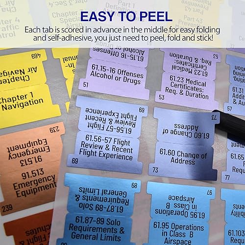 Miniatura 4 de Pestañas de color FAR/AIM 2024/2023 para piloto privado – Guía completa de regulaciones de aviación – Fácil navegación pestañas pre-pestañas –