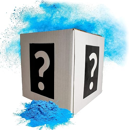 Chameleon Colors Caja de bomba de humo para revelación de género, con 5 libras de polvo azul de tiza para revelación de género para una nube de