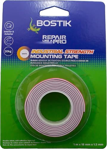 Bostik Industrial Strength Double Sided Mounting Tape Roll 1m x 18mm x 1.2mm