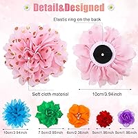 Vista 2 de Sadnyy 120 Pcs Dog Collar Flower Bow Accessories Bulk Multi Color Dog Charms Bow Tie Soft Chiffon Pet Flower Bows Charms for Small Medium Large