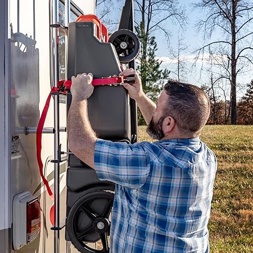 Miniatura 65 de Camco Rhino RV Tote Tank - Kit de accesorios para tanque portátil, incluye accesorios de tanque Rhino, incluye adaptador de remolque de acero