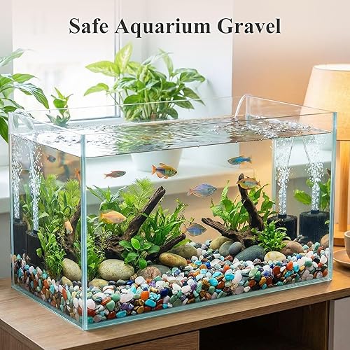 Miniatura 4 de JOHOUSE Cuarzo Cristales, Piedras de Cristal Trituradas, Rodadas y Pulidas, Piedras Irregulares para Suculentas, Plantas, Acuarios de Betta, Grava