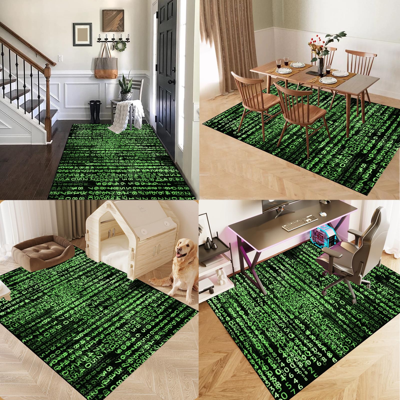 Dywan Krzesło Gamingowe, Ochraniacz Podłogi Wózki Inwalidzkie Biuro, Mata Ochronna Na Podłogi, Antypoślizgowa Mata Do Komputera Gry Na Podłogę 160 x 230 cm