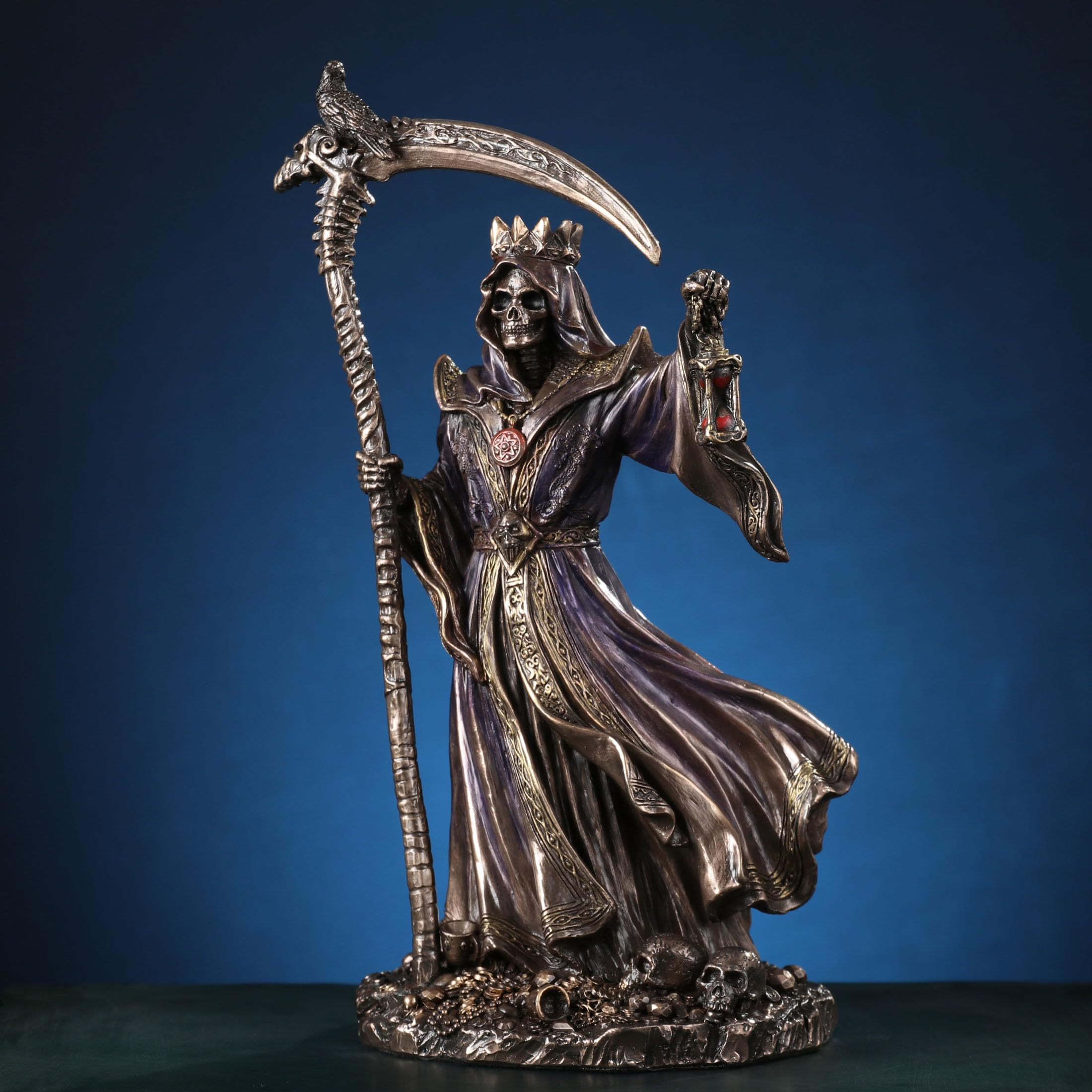 Amazon.com: Veronese Design 8 1/2 Inches Crowned Reaper Skeleton