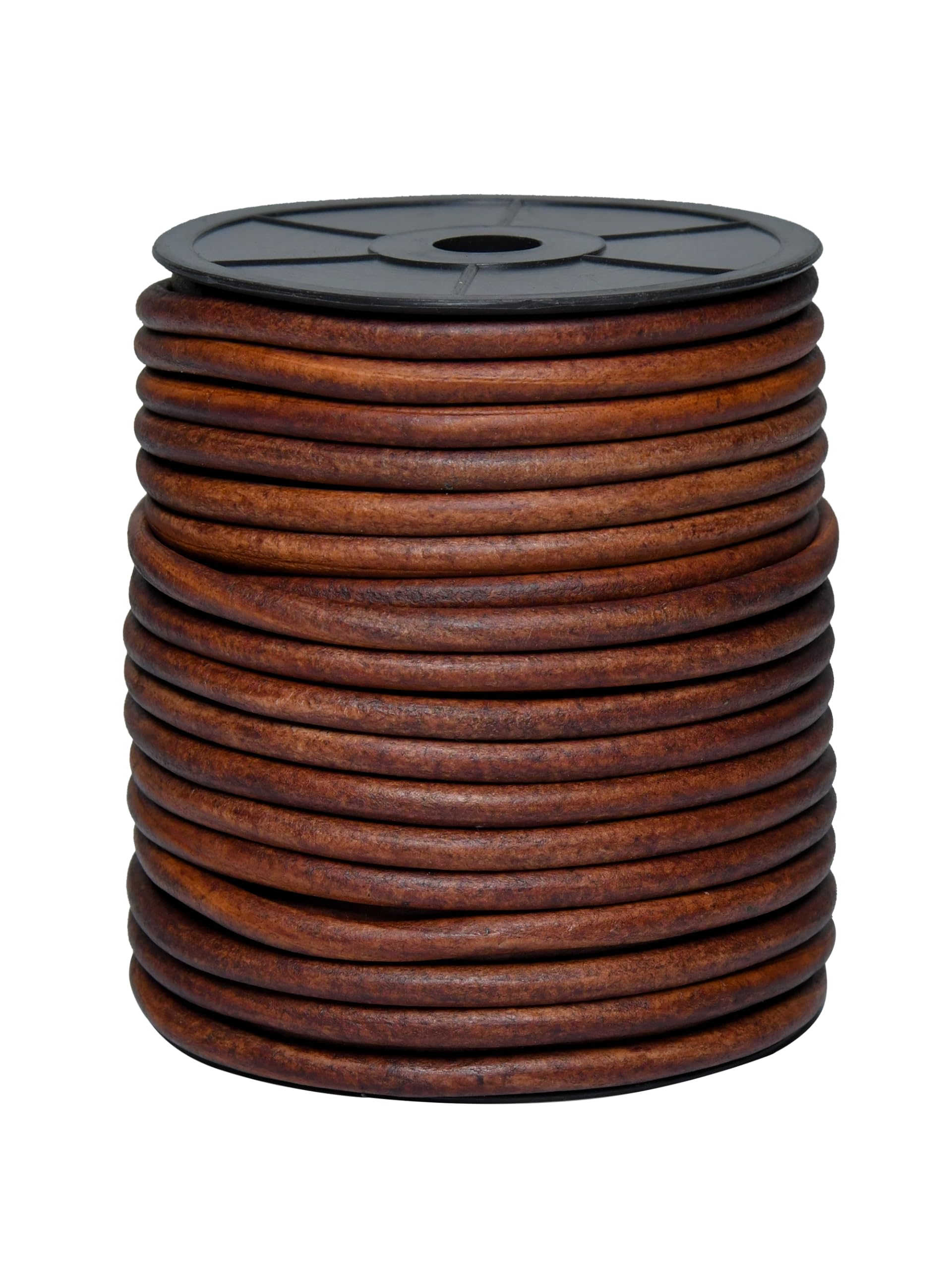 Cords Essentials Distressed Saddle Round Leather String Cord 6Mm 5.5 Yards