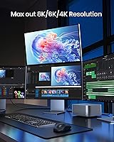 Vista 5 de Silkland Cable USB 4 [certificado USB-IF] para cable Thunderbolt 4 de 3.3 pies, sincronización de datos de 40 Gbps, 8K/5K @60Hz, 240W, cable USB C