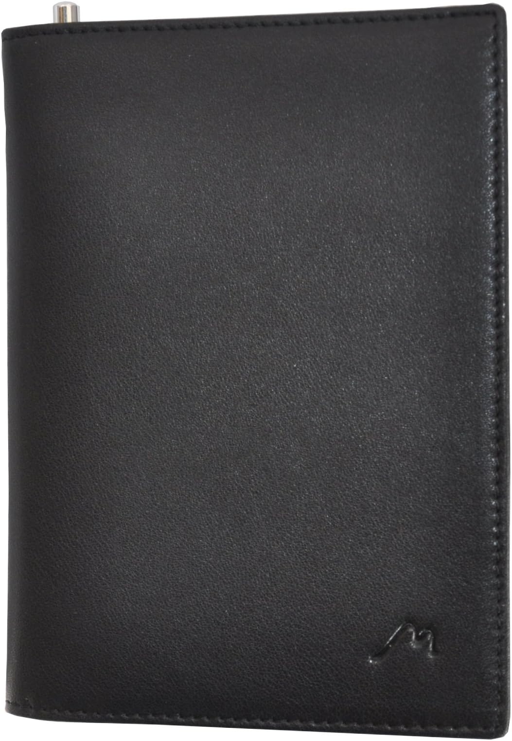 Metier Life Field Notes/Moleskine Pocket Notebook Cover Canvas with Vegan Leather | Fits Journals 3.5" X 5.5" | With Included Notebook and Metier Pen (Vegan Leather Black)