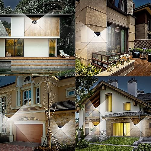 Miniatura 6 de Luces solares para exteriores paquete de 6 unidades 100 LED3 modos de iluminación de 270  luces de seguridad con sensor de movimiento luces de pared