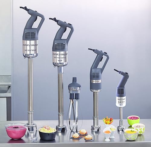 Miniatura 2 de Robot Coupe MMP190VV Mezclador de inmersión Mini Power Mixer con hoja de acero inoxidable, eje de 8 pulgadas, velocidad variable, gris, (Mini