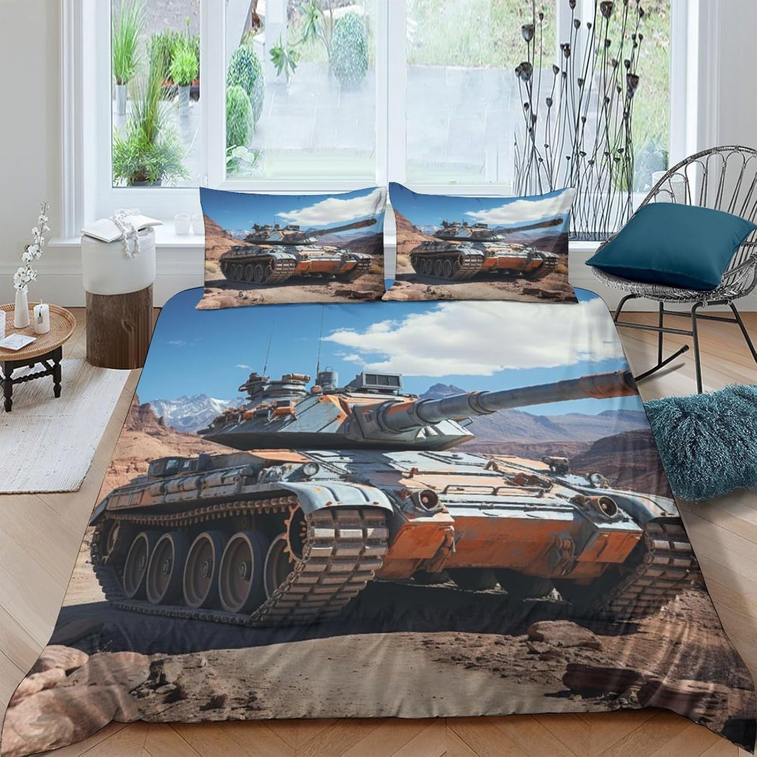 Housse de couette 240x220 armée avec parure de lit adulte 1 ou 2 personnes en microfibre