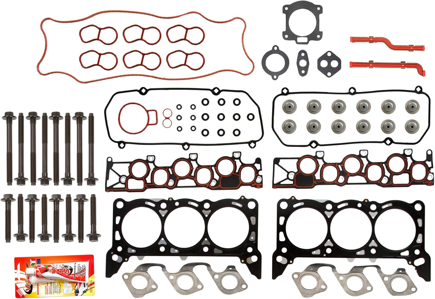 Compatible With 01-04 Ford E150 E250 F150 4.2 Vin 2 OHV 12V Head Gasket Set Head Bolts