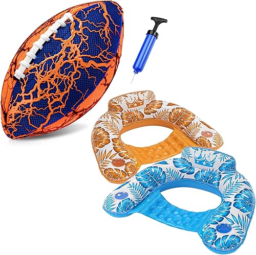 Jasonwell Fútbol acuático para piscina y playa, impermeable, agarre fuerte, silla inflable para piscina, 2 unidades