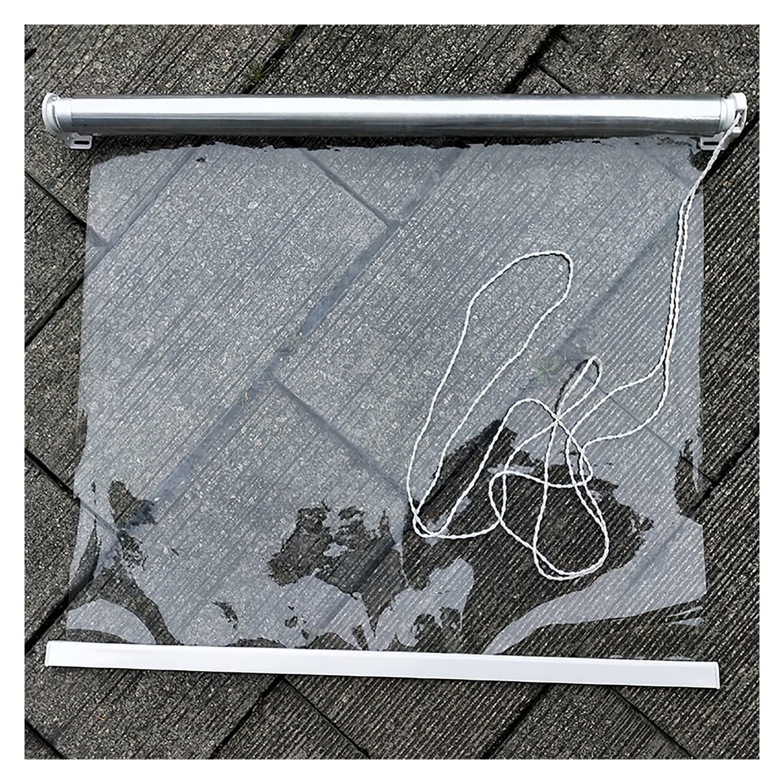 HYDT Transparent Roller Shade 95/115/135cm Wide, for Balcony/Gazebo/Kitchen/Bathroom/Courtyard/Garden, Customizable Size (Size : 135x260cm/53x102.3in)