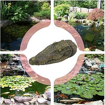 貴重！今週のみお値下げ カレンホイプティング [屋根の上のクロコ]ワニと鳥抽象画 Amazon.co.jp: フローティングワニ頭デコイ - 浮くクロコダイルヘッド