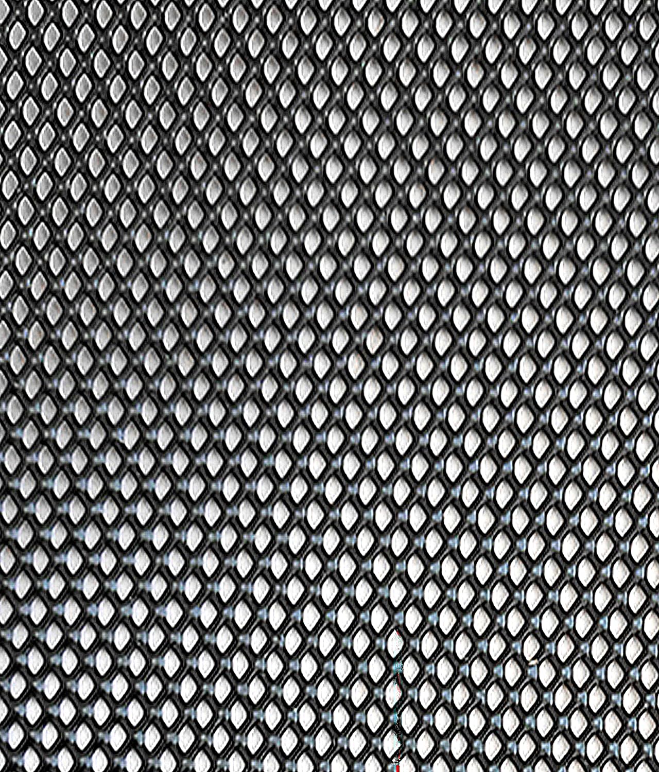 Silver Universal 40"x13" Car Grill Mesh - Aluminum Alloy Automotive Grille Insert Bumper Rhombic Hole (Black 2x3mm)