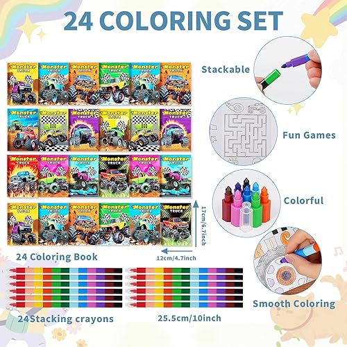 Vista 51 de BenLouis 24 mini libros cristianos para colorear para niños con 24 crayones apilables, versículos de la Biblia, recuerdos de fiesta, libros