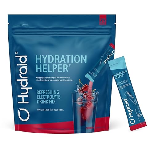 Hydraid Hydration Helper® CHERRY – Elektrolyt Pulver mit 1118mg Elektrolyten zur besseren Wasseraufnahme für Sport & schnelle Erholung – 25 Sticks mit Kirsch-Geschmack - Kirsche