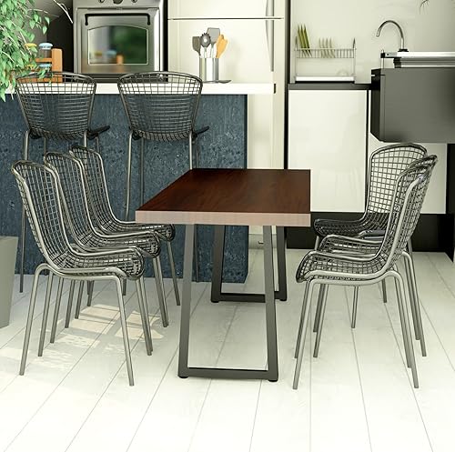 Miniatura 5 de Patas de metal para mesa, patas cuadradas de tubo para mesa, patas de escritorio resistentes, patas de mesa de comedor, patas de muebles