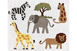 Sweet Jojo Designs Jungle Animals Accent Floor Rug