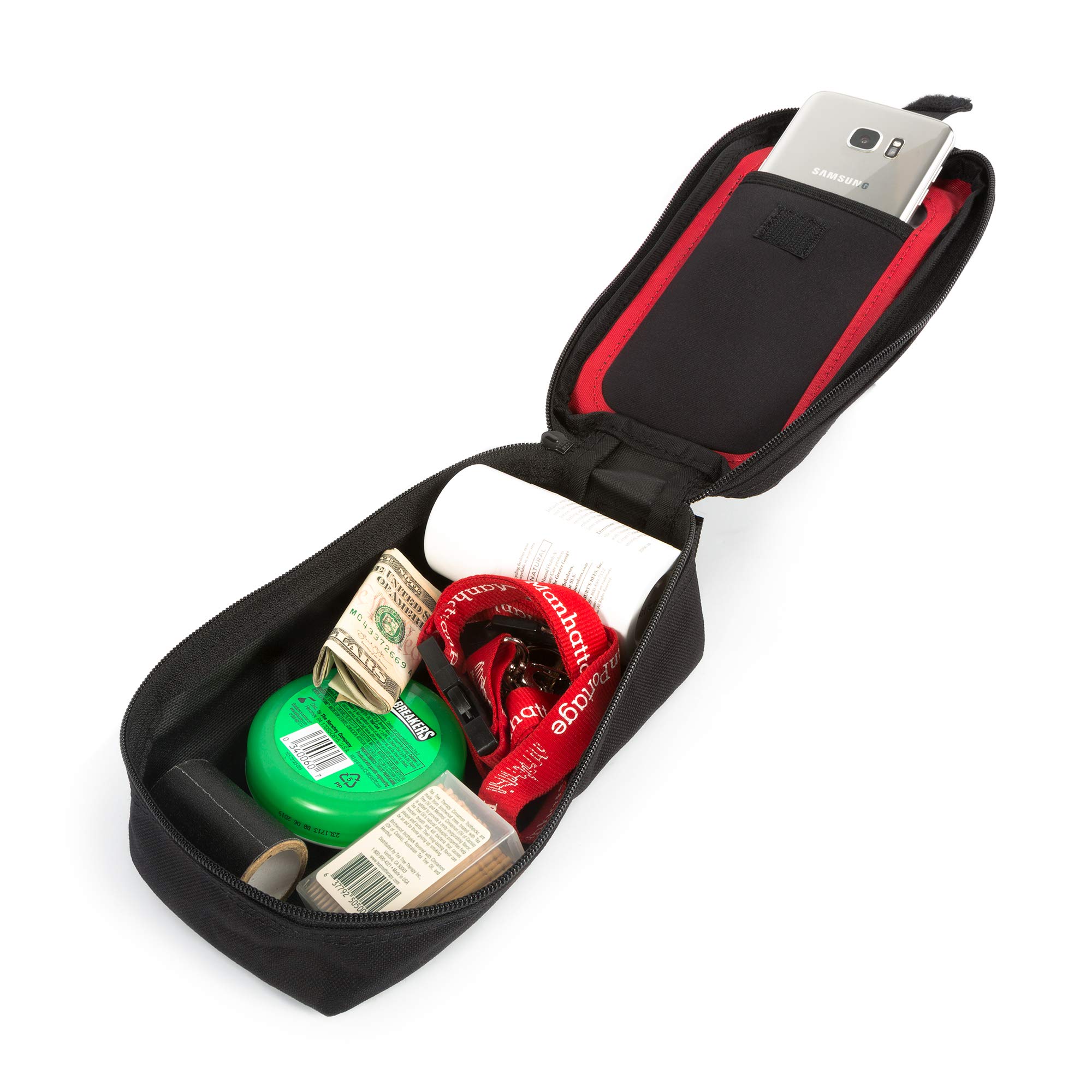 Manhattan Portage Smartphone Bike Case(Grey, Water Resistant, Bike case, Bike Accessories, Storage, Screen Access, Hook and Loop Closure Straps, 1000D)