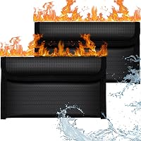 OFFCUP Tűzálló Dokumentumtartó Táska, 2 db, 20,2 x 11,8 cm, Vízlepergető Értéktároló Pénztárca Irattartó 2000°C Hőállósággal 1