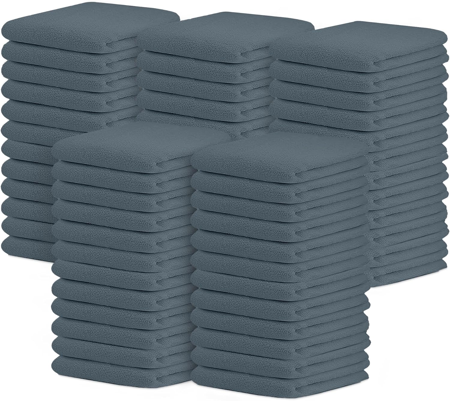 Avalon Terry Bar Mop Towels Value Pack of 60, Size 16"x19", Absorbent and Durable, Multipurpose, Cotton, Reusable Shop Rags (Grey)