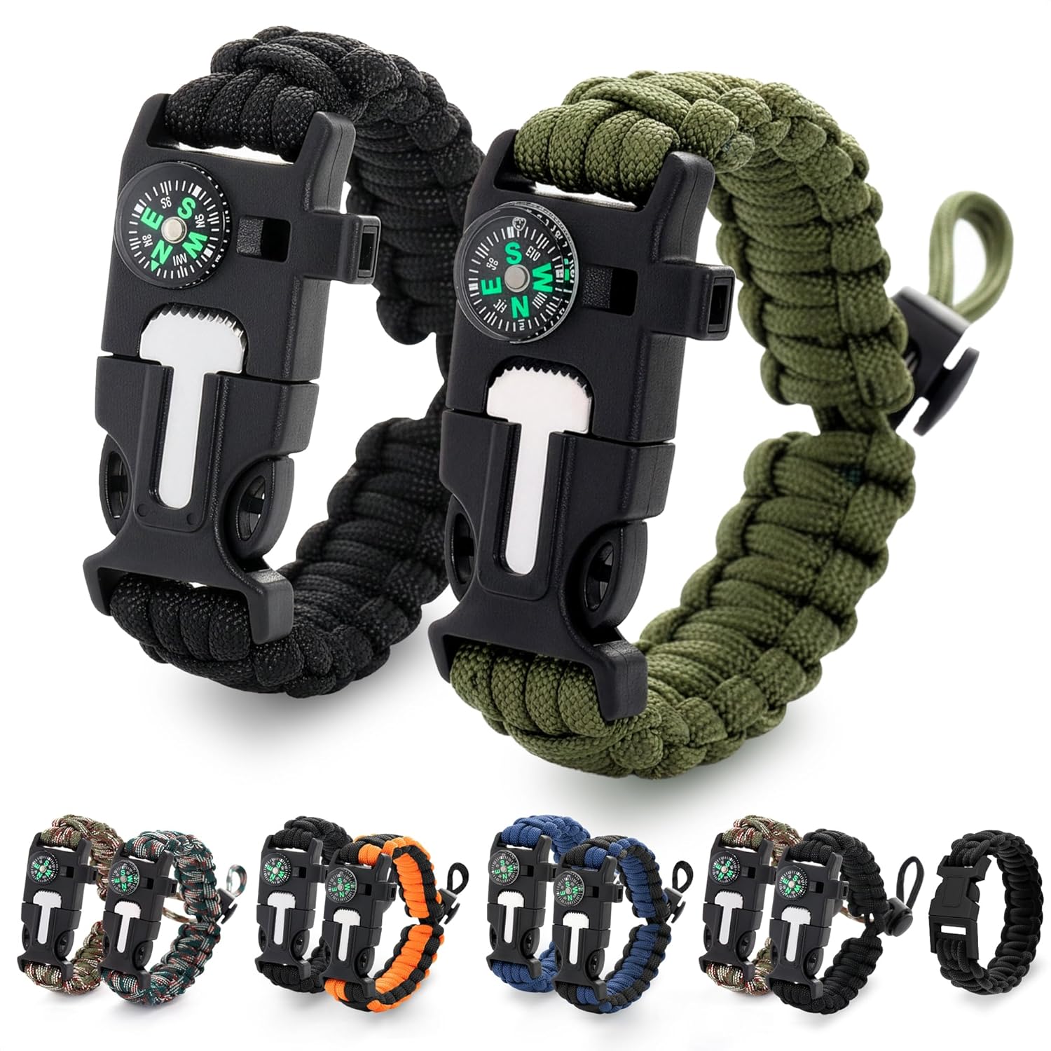 Paracord Bracelets for Men and Women – Adjustable Survival