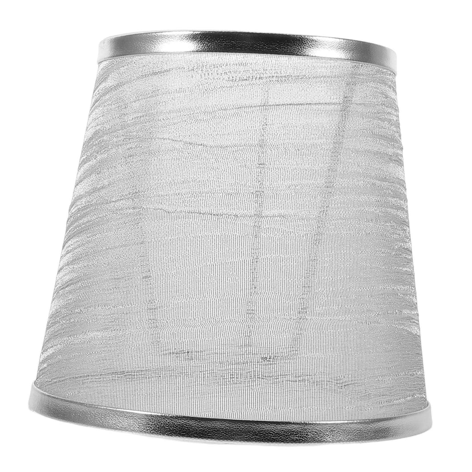 Angoily Clip-on Lamp Shade Replacement Silver Mesh and Iron Material with 4cm Diameter, Detachable Design for E27 Bulb Suitable for Living Room and Bedroom Use