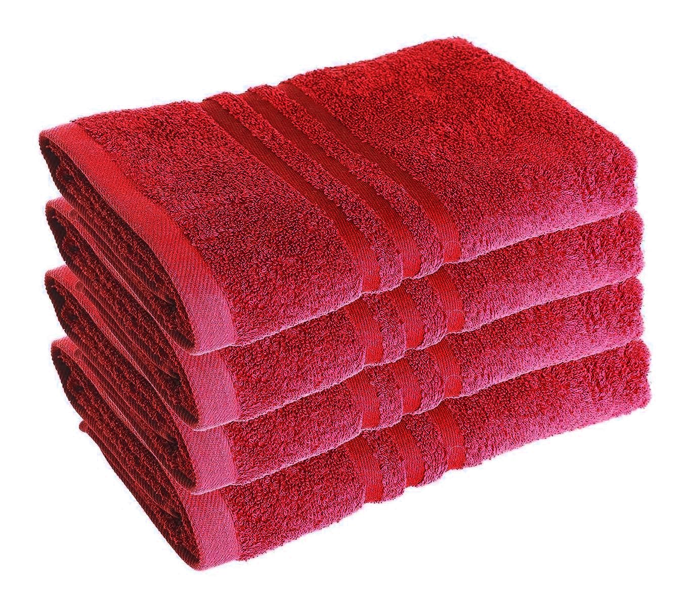 Diamond Tex Hand Towel Set Pack of 2 and 4 | Premium 100% Egyptian Cotton | 50 x 80 cm, 500 GSM | Fluffy Hand Towels Super Soft Hotel Quality Gym Spa Luxury Towels (Wine, 4)