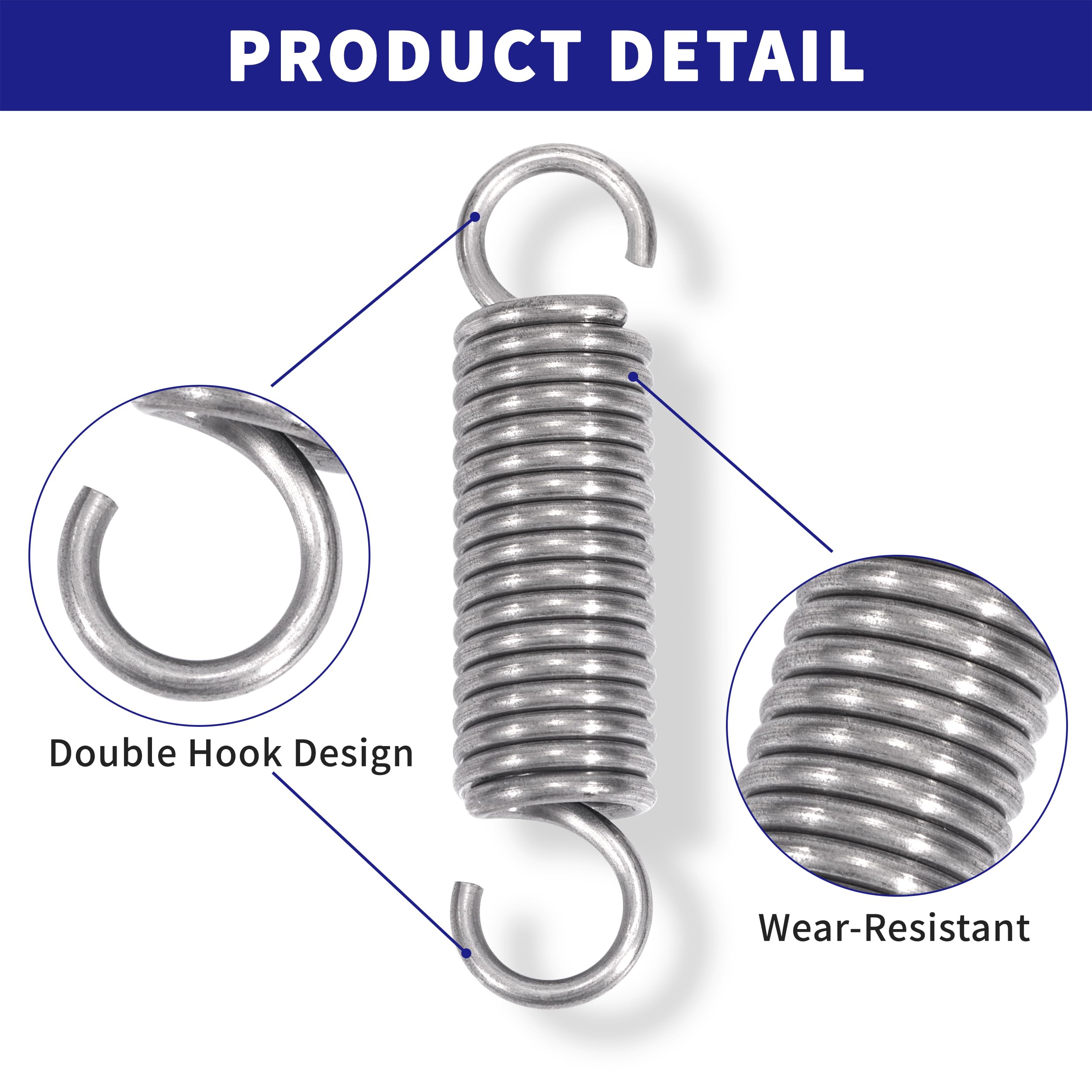 20 Pièces Ressort De Traction 20mm - Ressorts Tension Acier Inoxydable 0,4mm X 3mm Force 0,45KG