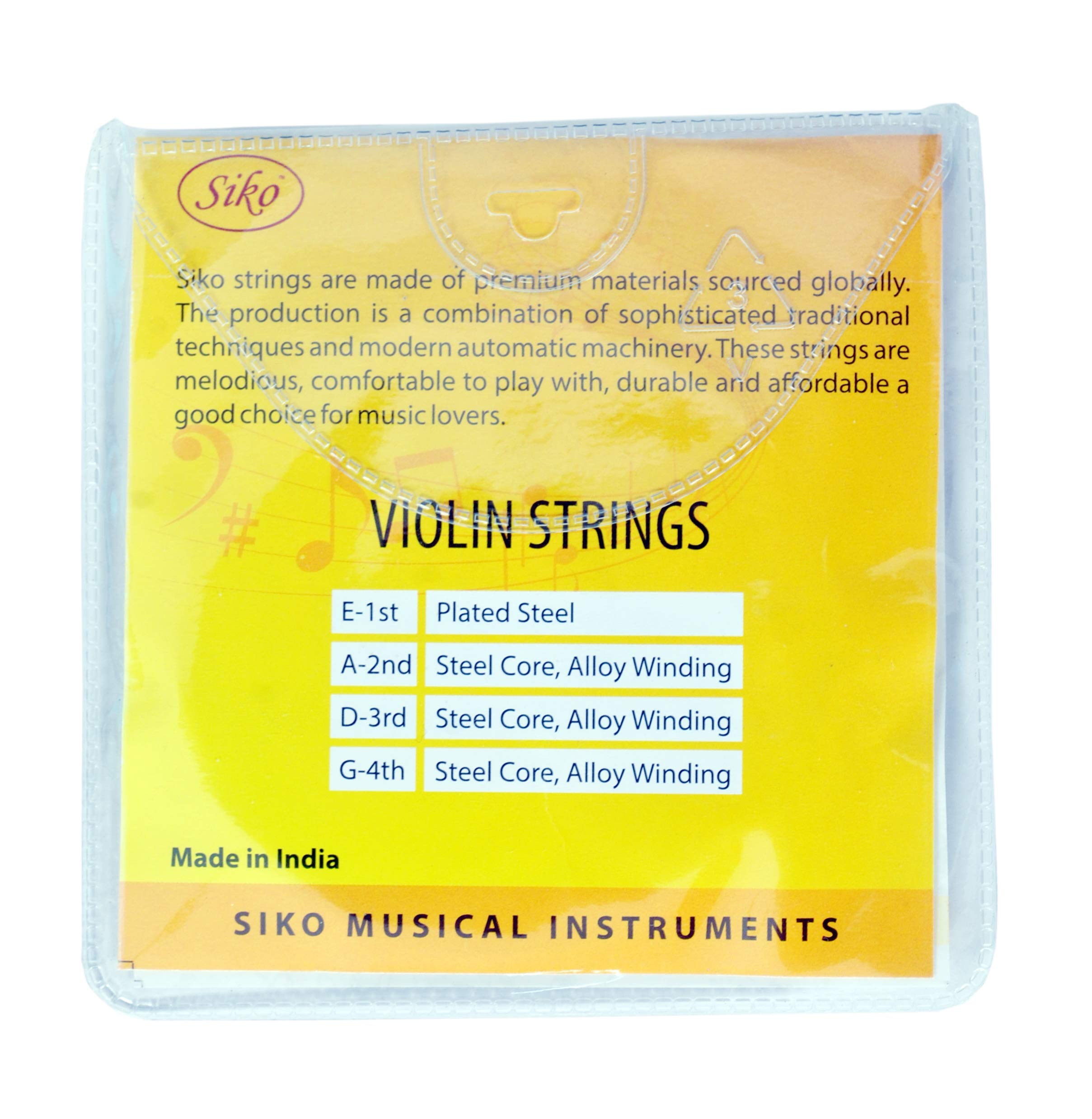 SIKO REEDS- Violin String Set E/a/d/g Violin Strings for Size 1/4 1/2 3/4 4/4 Set - Image 2 thumbnail