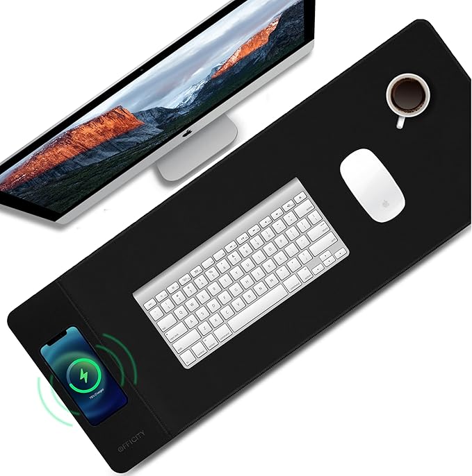 Wireless Charging Mouse Pad Wireless Charging Mat 15W Qi Desk Pad