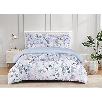 Majestic Giftware Madison Linen 8 Pcs Full Size Duvet Bedding Set (BL510-F) | Easy Care - Lavander Loom 400 TC 100% Cotton Sateen | 2 Fitted Sheets, 2 Duvets, 4 Pillowcases - Noble Collection