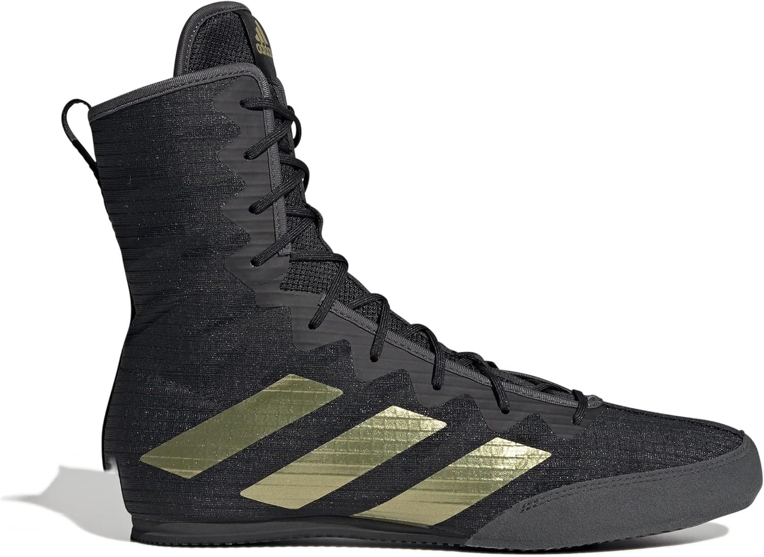 adidas Men's Box Hog 3 Shoes Sneaker 12 Core Black Gold Met Grey Six