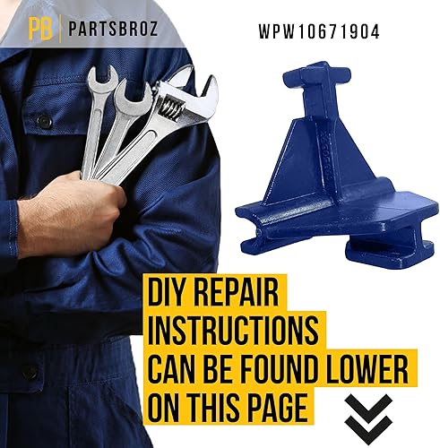 Miniatura 6 de PartsBroz WPW10671904 W10671904 Clip de soporte para cesta de cubiertos Compatible con lavavajillas Whirlpool Reemplaza AP6023707 WPW10350393
