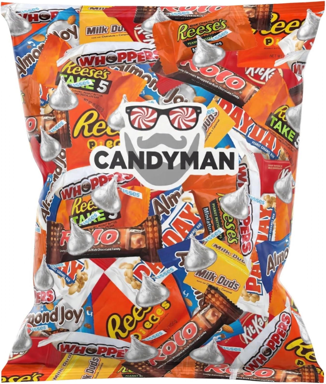 CANDYMAN Chocolate Candy Variety Pack, 4 lb Assorted Individually Wrapped