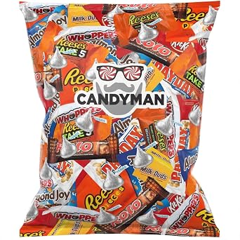 CANDYMAN Chocolate Candy Variety Pack, 2 lb Mini Bars, Individually Wrapped