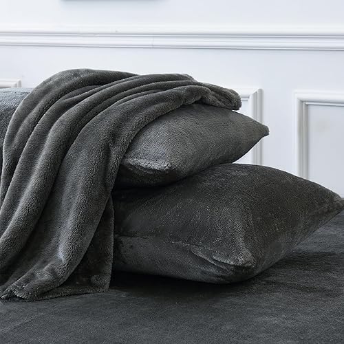 Miniatura 5 de YIYEA Juego de sábanas para cama individual  Juego de sábanas de franela de pelo sintético ultrasuave de lujo  Sábanas de vellón lanudo mullido