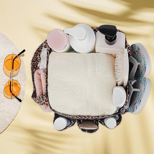 Miniatura 10 de Attmu - Organizador de malla para ducha, bolsa de secado rápido, organizador de baño y artículos de tocador Oxford colgante, con 8 compartimentos de