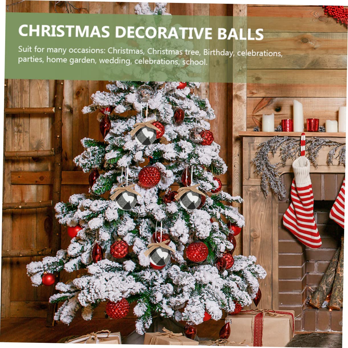 PRETYZOOM 5 Juegos Bola De Tela De Cuadros Navideños Decoraciones Luces De Navidad Al Aire Árbol De Navidad Adornos Guirnalda Oro Bolas De Navidad Espuma 12 Uds * 5