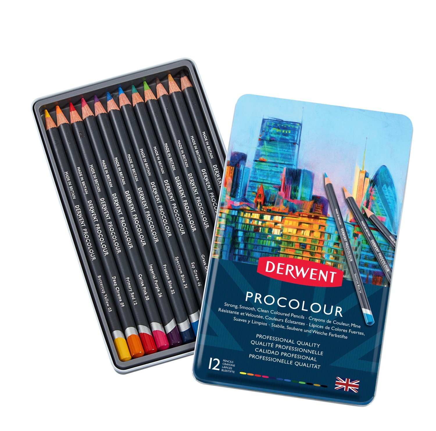 Amazon | 【国内正規品】ダーウェント 色鉛筆 プロカラー 12色 セット 
