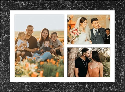 Gaevuian Portarretratos de 11 x 16 pulgadas, marco de fotos de 3 aperturas de 5 x 7 y collage de 8 x 10 pulgadas, marco de fotos múltiples con