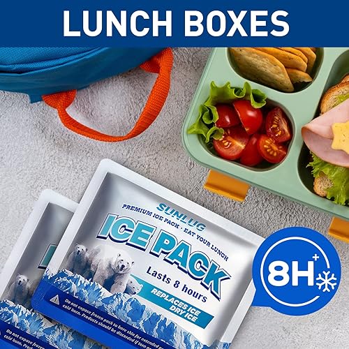 Miniatura 5 de Bolsas de hielo reutilizables para enfriadores, paquetes de congelador de larga duración para bolsas de refrigerador, bolsas de almuerzo, mochilas