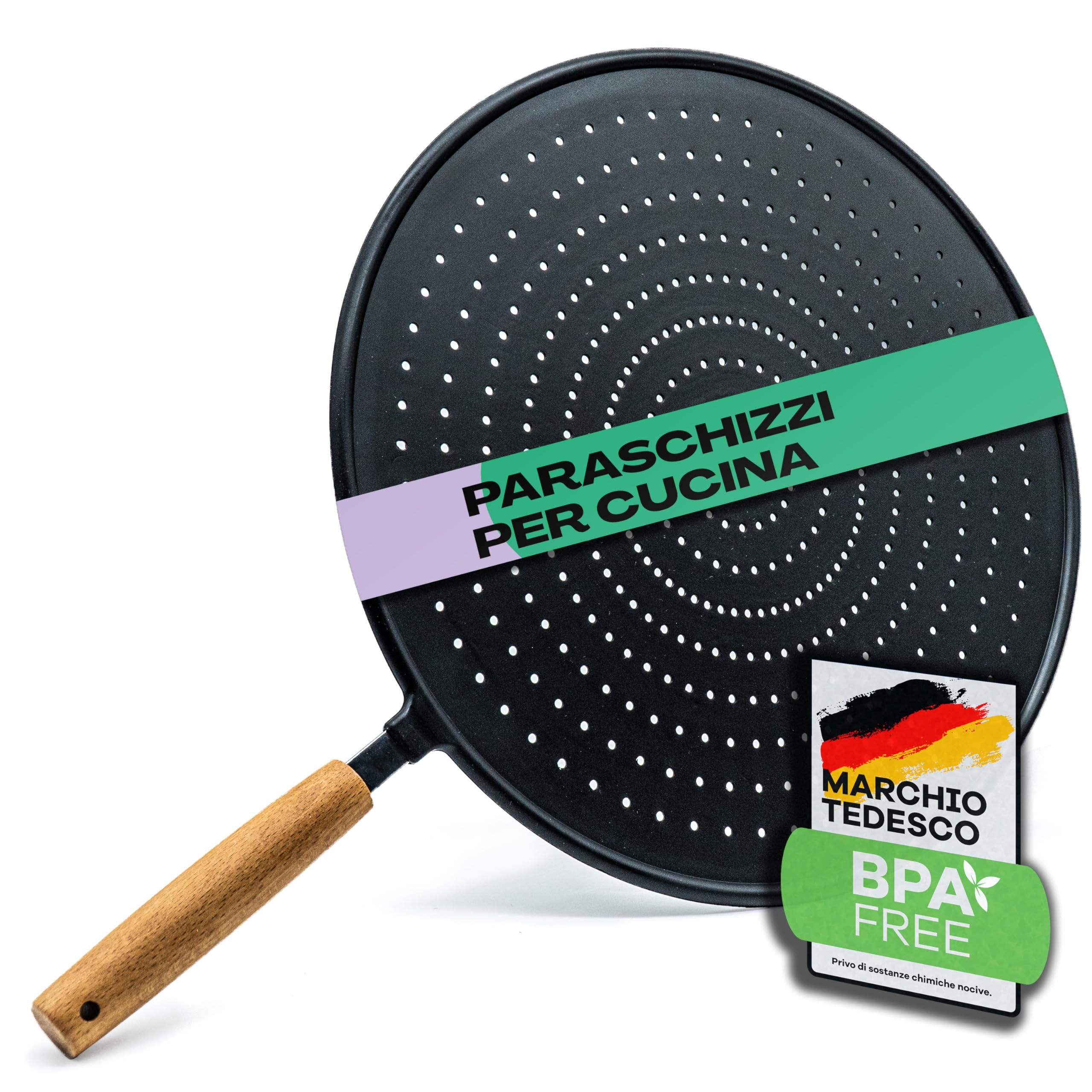 Netrox - Paraschizzi Cucina in Silicone per Padella - Resistente al Calore, Lavabile, Sicuro per Alimenti - Coperchio Universale per Frittura fino a 30 cm - Paraspruzzi Universali Pentola