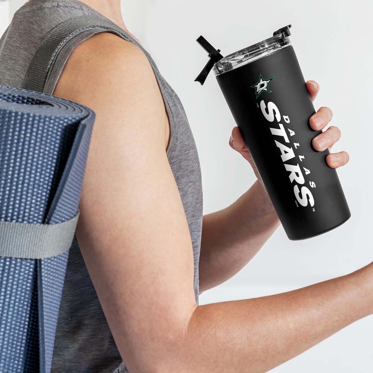 Rico Industries NHL Hockey 24oz Stainless Steel Tumbler with Lid and Dual Functioning Lid - Image 4