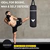 Bolsa de boxeo Elite Sports de 4 pies, lona resistente con correas, para boxeo, entrenamiento, MMA, Muay Thai, kickboxing, artes marciales y fitness, sin relleno 2