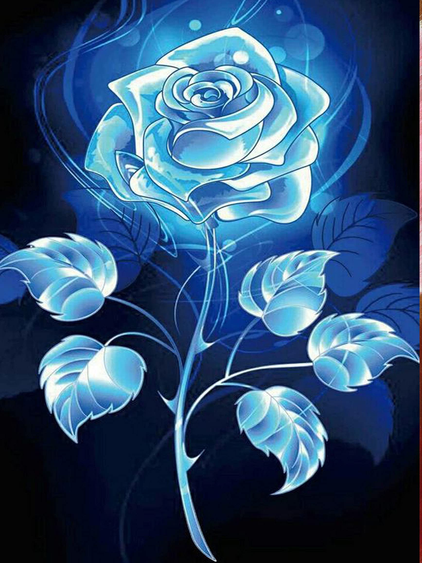 Ginfonr 5D DIY Diamond Painting Rose Flower by Number Kits Full Drill for Adults, Paint with Diamonds Art Leaf Plant Cross Stitch Embroidery Rhinestone Craft for Home Wall Decor 12x16 Inch